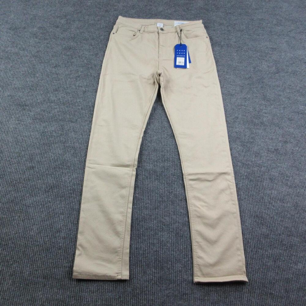 The Perfect Jean Pants Mens 36x36 Beige DenKhaki Slim Skinny Canvas 34x36+* NWT